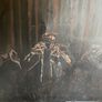 PAINTING Untitled (Forest Scene with Deer and Central Insectoid Motif) Image 2