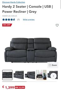 Harvey Norman Hardy electric Sofa Set