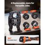 Cordless Pipe Press Tool Kit, 18V Electric Pipe Crimping Tool for PEX & Aluminum-Plastic Tubes - with U16, U20, U25, U32 Press Jaws, 2pcs 2AH Batteries, Fast Charger & Carrying Case Image 6