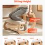 Ergonomic Kneeling Chair, Wooden Posture Knee Chair with Adjustable Thick Foam Cushions & Solid Wood Frame, Adjustable Height Image 6