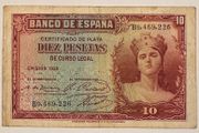 Spain 10 Pesetas 1935 Banknote