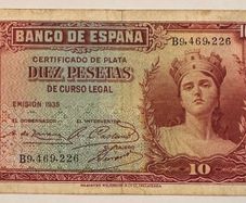 Spain 10 Pesetas 1935 Banknote