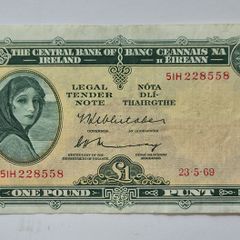 Lady Lavery 1 One pound Note. 1969.