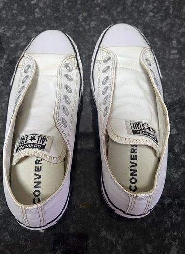 Converse All Star platform leather white