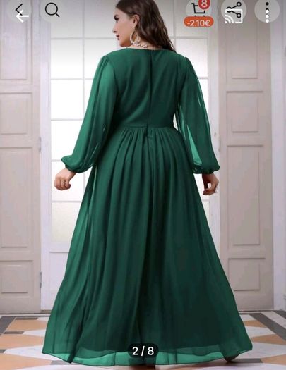 Shein Plus maxi chiffon prom dress in 2XL