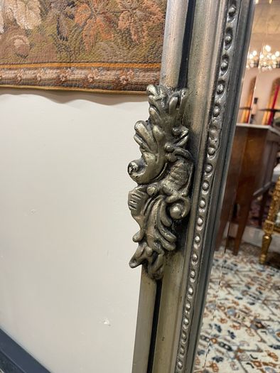 FLASH SALE ! Was 295 now 230 !Beautful Long & Narrow Silver Gilt Plaque Decorated Panel Mirror.