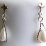 Vintage Sterling Silver 925 Pearl  Drop Earrings Image 9
