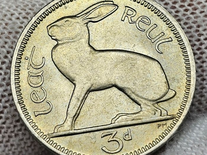 Ireland 1966 3d Threepence Beautiful Uncirculated Nicely Toned