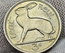 Ireland 1966 3d Threepence Beautiful Uncirculated Nicely Toned