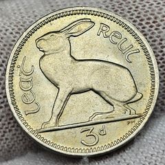 Ireland 1966 3d Threepence Beautiful Uncirculated Nicely Toned