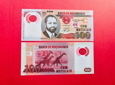 Mozambique. 100 Meticais  2011. pick. 151a Polymer Plastic. ( Uncirculated )