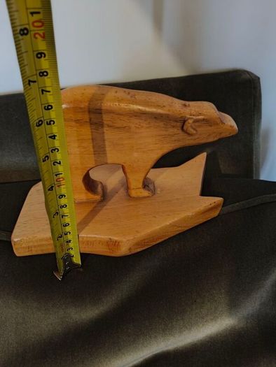 vintage hand carved polar bear