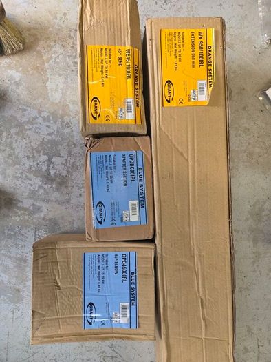 grant vortex boiler flue parts and plume kit, blue and orange system.