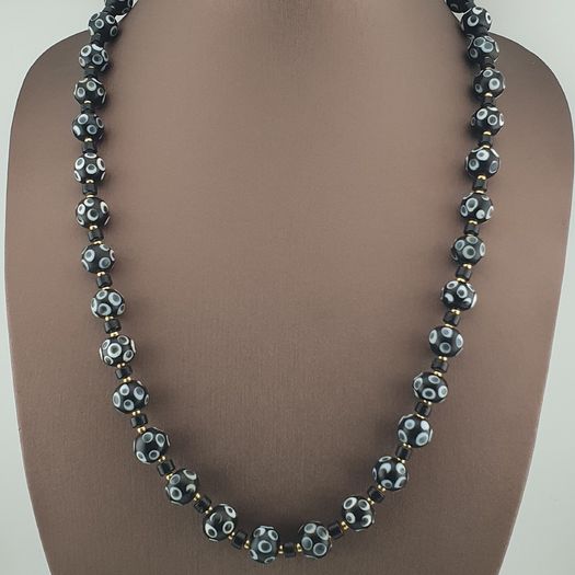 Vintage Venetian Style Thousand Eyes Glass Beads Necklace