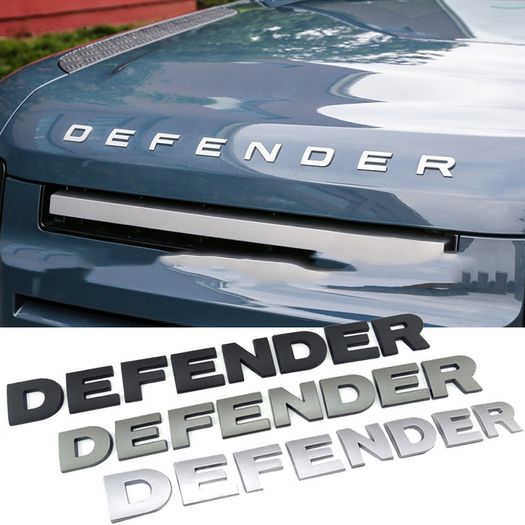Lan Rover Car 3D ABS DEFENDER Letter Stickers Decals For DEFENDER Car Front Hood Rear Trunk Body Emblem Badge Stickers