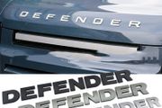 Lan Rover Car 3D ABS DEFENDER Letter Stickers Decals For DEFENDER Car Front Hood Rear Trunk Body Emblem Badge Stickers