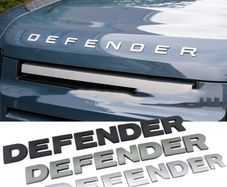Lan Rover Car 3D ABS DEFENDER Letter Stickers Decals For DEFENDER Car Front Hood Rear Trunk Body Emblem Badge Stickers