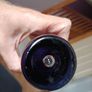 Set of 3 vintage Swedish style purple glass vases in the manner of Aseda Glassbruk designed by Bo Borgstrom. Image 7