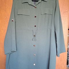 Khaki Casual Dress With Pull In Waistband ( New )