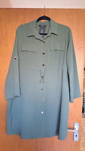 Khaki Casual Dress With Pull In Waistband ( New )