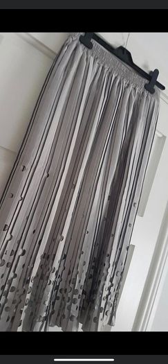 Metallic midi skirt