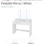 Vanity / Dressing Table / Makeup Table / Desk with Foldable Mirror Image 6