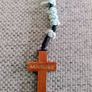 Lourdes rosary beads hand knotted with wooden cross crucifix in good condition with no issues FREE STANDARD POSTAGE INCLUDED Image 2