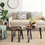 Rustic Wooden 3 Piece Nest of Tables (FREE POSTAGE) Image 4