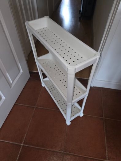 IKEA Shelves/Trolley, white, 54x18x71 cm
