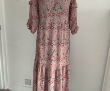 dress Bnwt grey teired grey pattern dress indie + Moi brand T1 10/12
