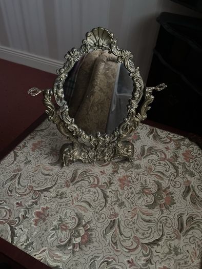 Antique French Ornate Swing Vanity Mirror