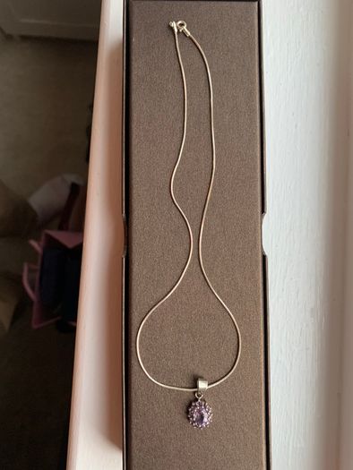 Silver & amethyst stone