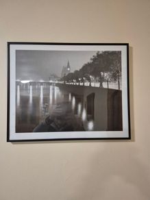 River Thames and Big Ben framed lithograph