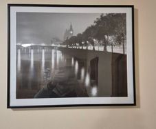 River Thames and Big Ben framed lithograph
