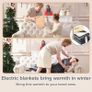 Electric Heated Blanket Throw,Electric Throw with 4 Heat Settings & 4 Hours Auto-Off Timer, LCD Display,Grey Heating Blanket Flannel Sherpa for Sofa and Bed Image 6