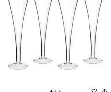 Trumpet Waterford Champagne Flute Hollow Stem Crystal Glass SET of 3 Marquis by Waterford