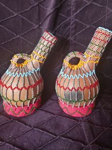 2 Beautiful presume Mexican Clay Bottle