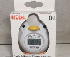 Nuby Penguin Floating Bathroom Thermometer Quick & Easy Digital Display 0+ Months NEW
