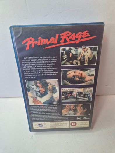 Primal Rage (1988) VHS - Rare Irish Big Box Ex-Rental (Castle Home Video) - Play Tested