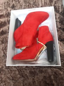 Una Healy red Ladies ankle boots
