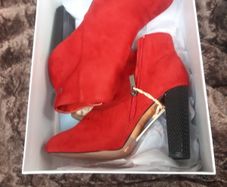 Una Healy red Ladies ankle boots