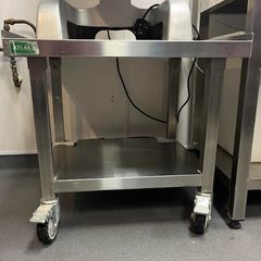 Stainless Steel Catering Prep Table on Castors,65 x 62 x 57cm