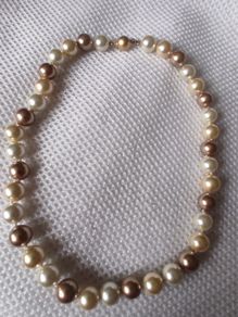 Misaki sterling silver pearls necklace