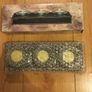 Leather Candleholder with candles Brand New Image 2