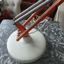 Vintage orange architect lamp heavy base works Image 2