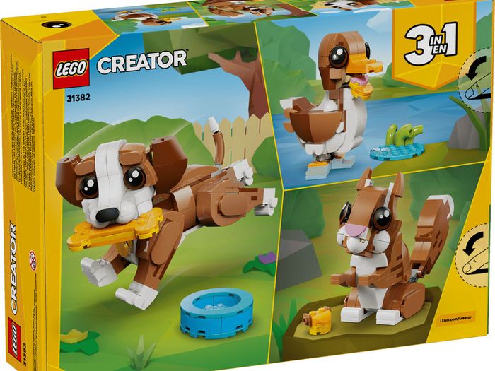 Lego Creator 3-in-1 Cute Animals Playful Puppy Dog 31382