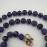 Antique Venetian African Style Floral & African Blue Glass Beads Necklace Image 3