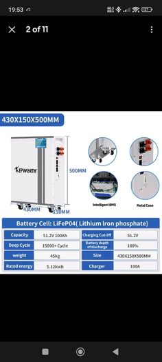 Kepworth 5Kwh Solar battery