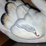 Vintage Large Iridescent  Swan Figurine on a clear brown acrylic base Image 7