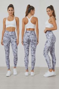 Women's Marble Print High-Waisted Leggings